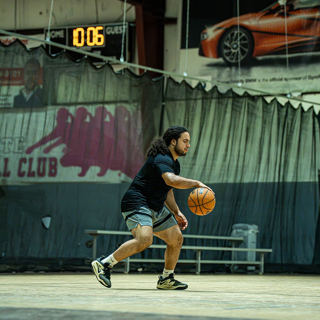 Ball handling work during a training session